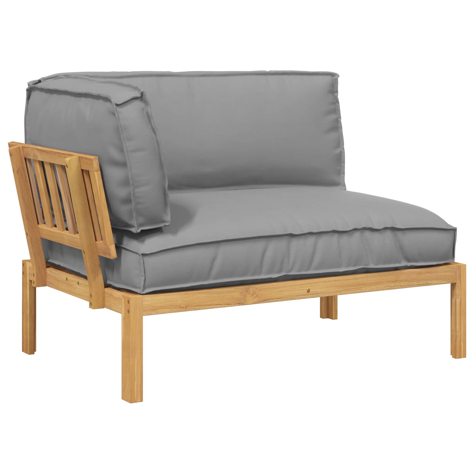 Set sofe s jastukom Siva 133 x 92 x 69 cm Čvrsto drvo akacije