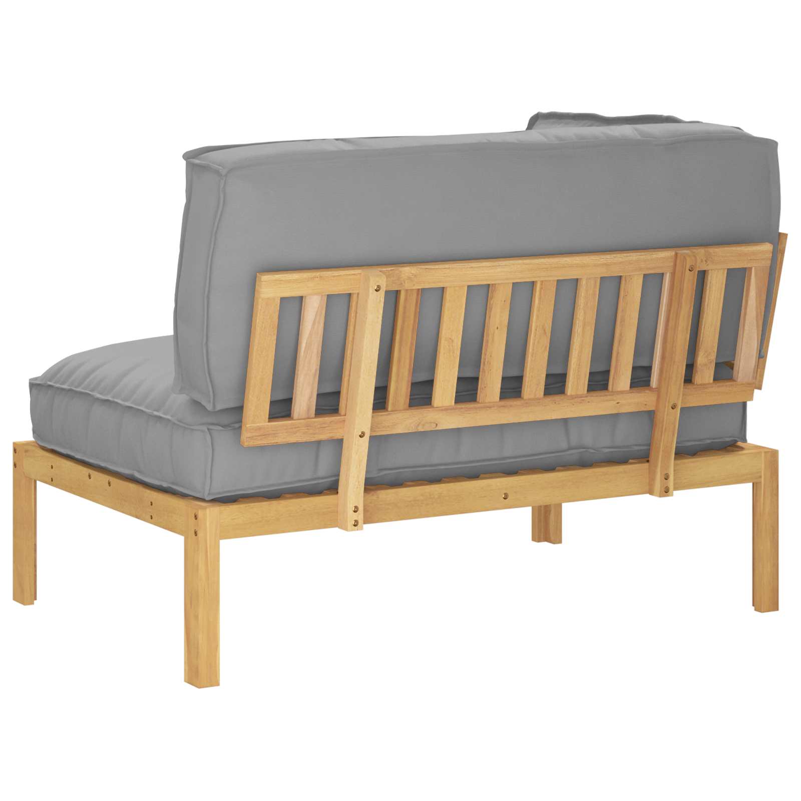 Set sofe s jastukom Siva 133 x 92 x 69 cm Čvrsto drvo akacije