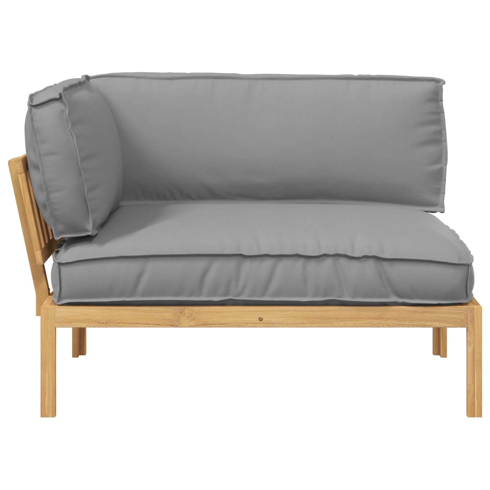 Set sofe s jastukom Siva 133 x 92 x 69 cm Čvrsto drvo akacije