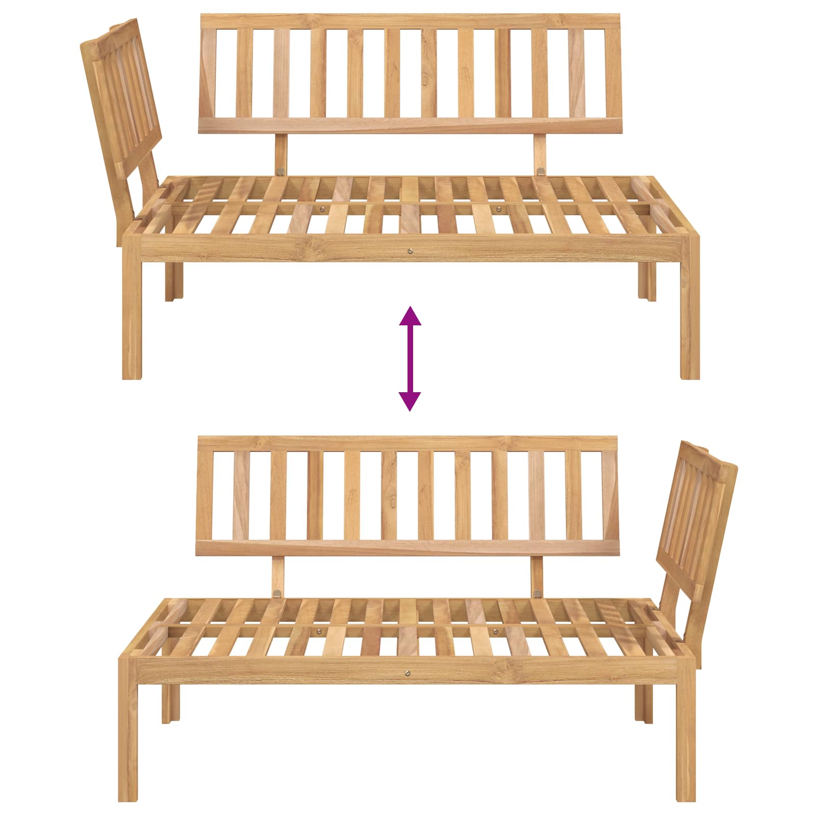 Set sofe s jastukom 2 pcs Antracit Čvrsto drvo akacije