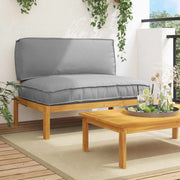 Set sofe s jastukom Siva 120 x 92 x 69 cm Čvrsto drvo akacije
