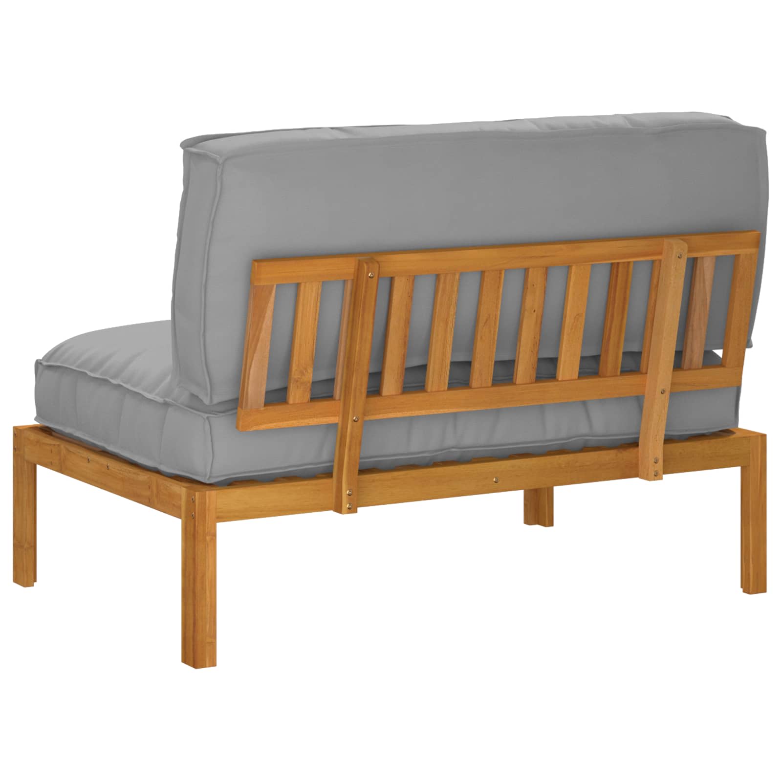 Set sofe s jastukom Siva 120 x 92 x 69 cm Čvrsto drvo akacije