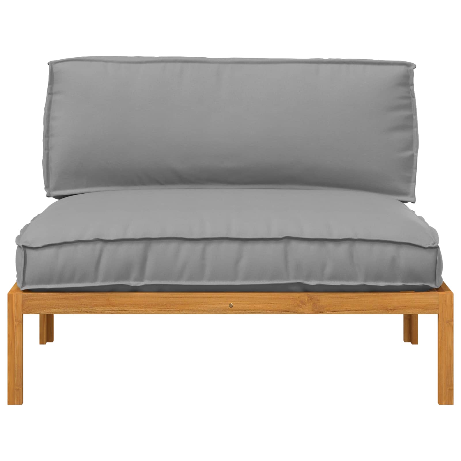 Set sofe s jastukom Siva 120 x 92 x 69 cm Čvrsto drvo akacije
