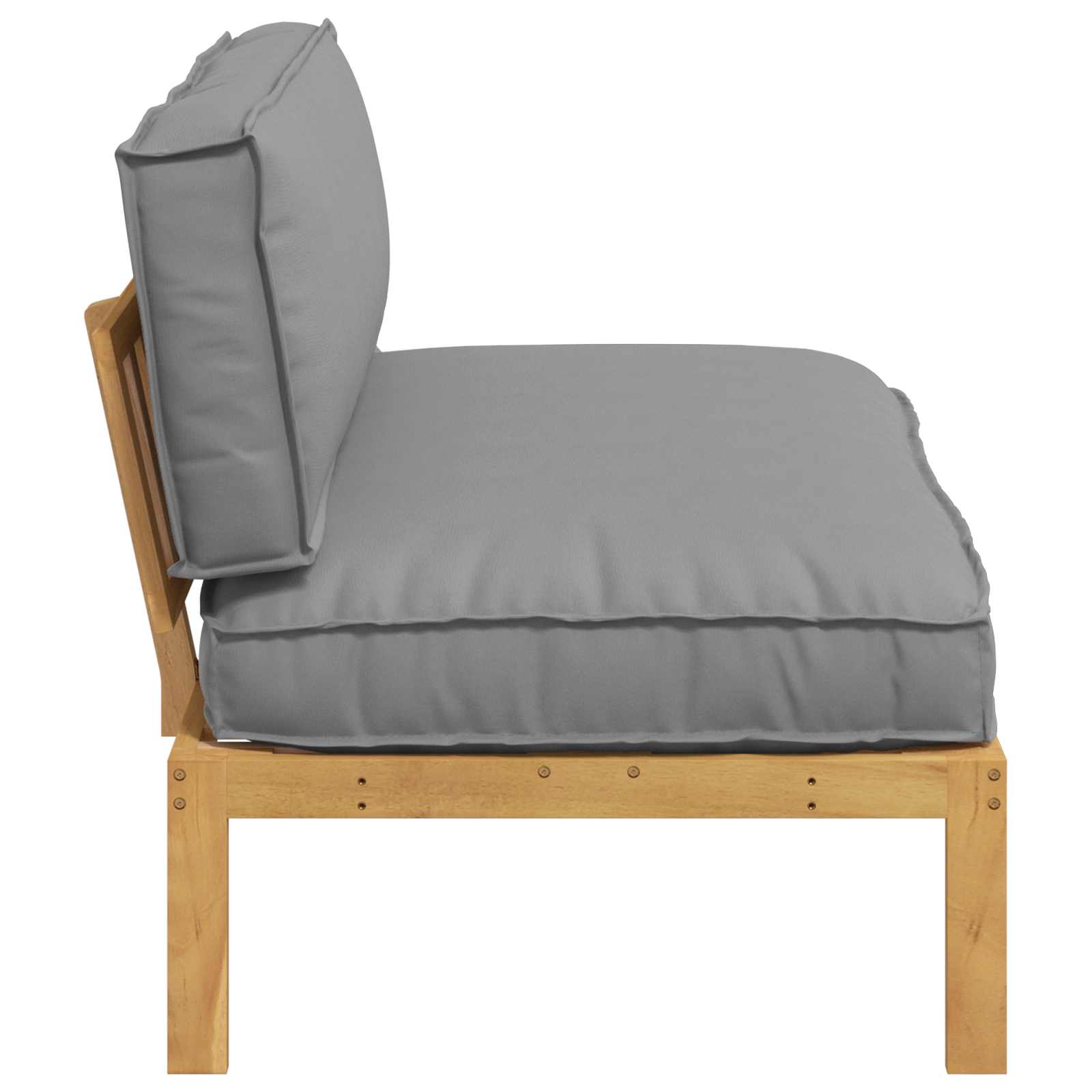Set sofe s jastukom Siva 120 x 92 x 69 cm Čvrsto drvo akacije