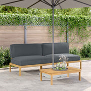 Set sofe Antracit 240 x 92 x 69 cm Čvrsto drvo akacije