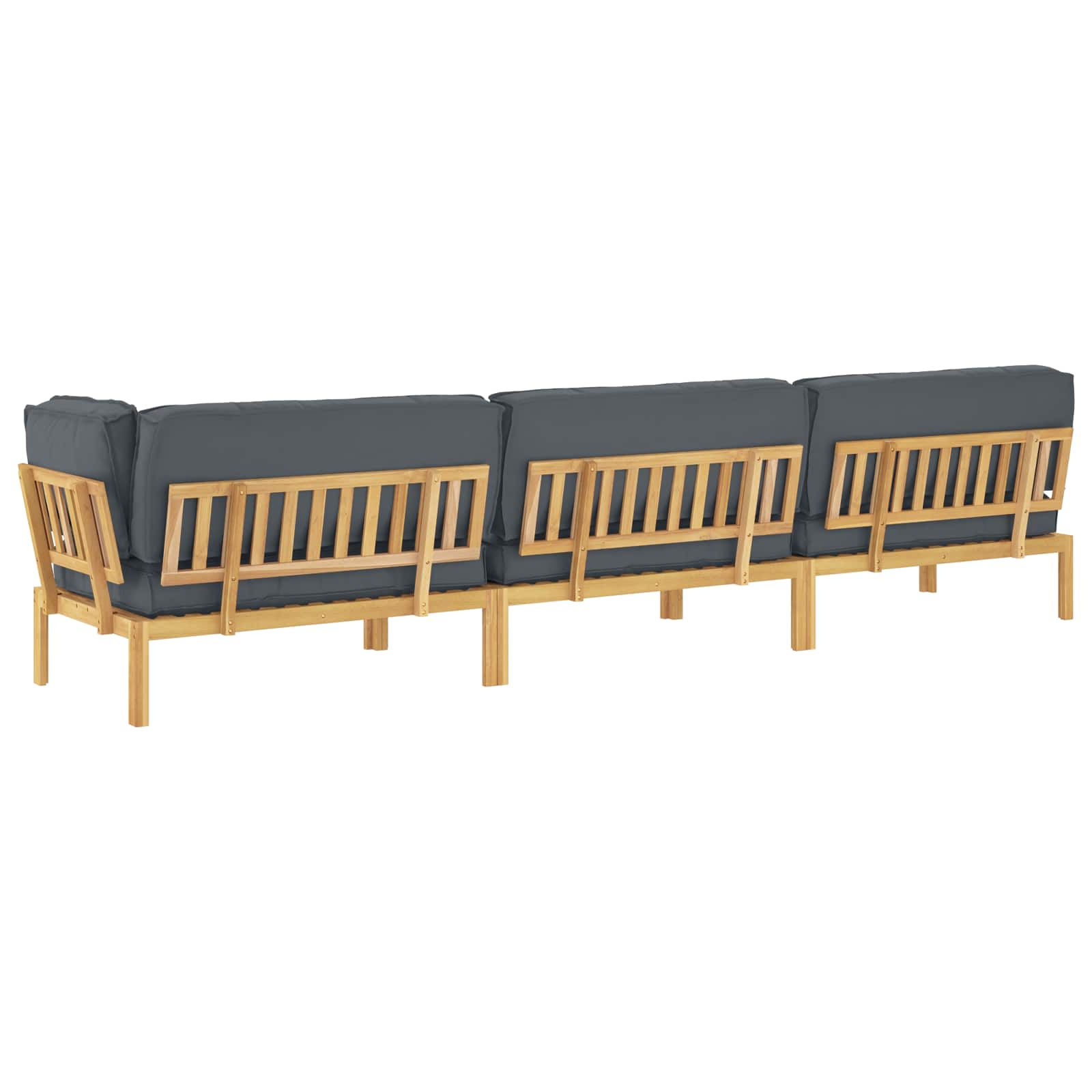Set sofe s jastukom 4 pcs Antracit Čvrsto drvo akacije