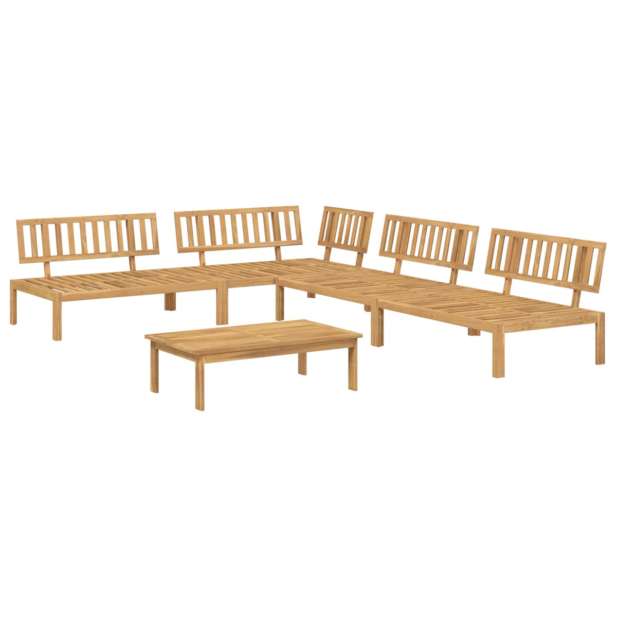 Set sofe s jastukom 5 pcs Antracit Čvrsto drvo akacije