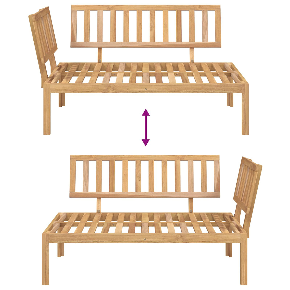Set sofe s jastukom 5 pcs Antracit Čvrsto drvo akacije