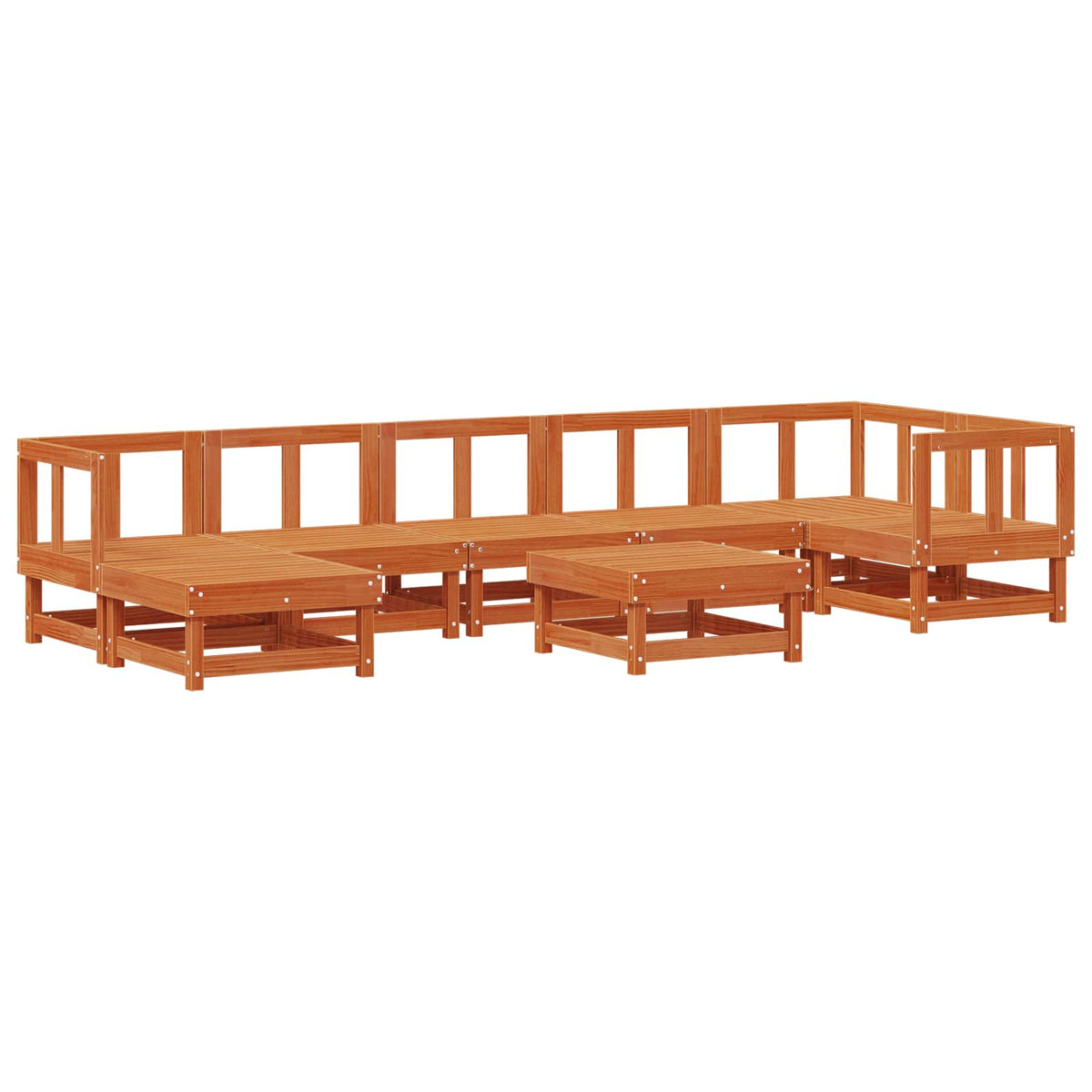Set lounge namještaja za vrt ARAKIL 8 pcs Voštanosmeđa