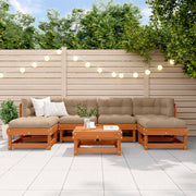 Set lounge namještaja za vrt 7 pcs Voštanosmeđa