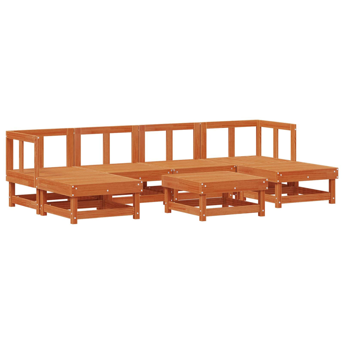 Set lounge namještaja za vrt 7 pcs Voštanosmeđa