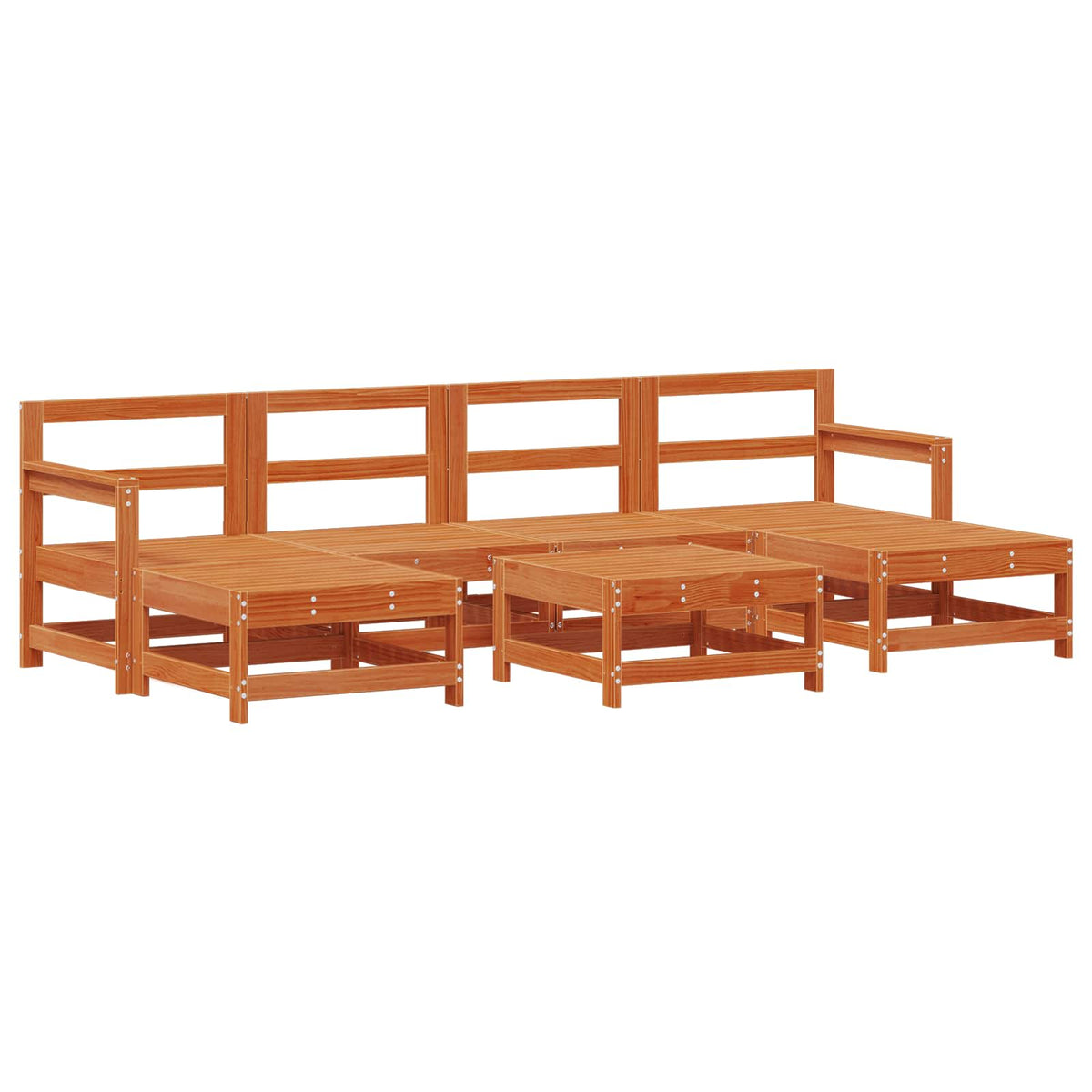 Set lounge namještaja za vrt 7 pcs Voštanosmeđa