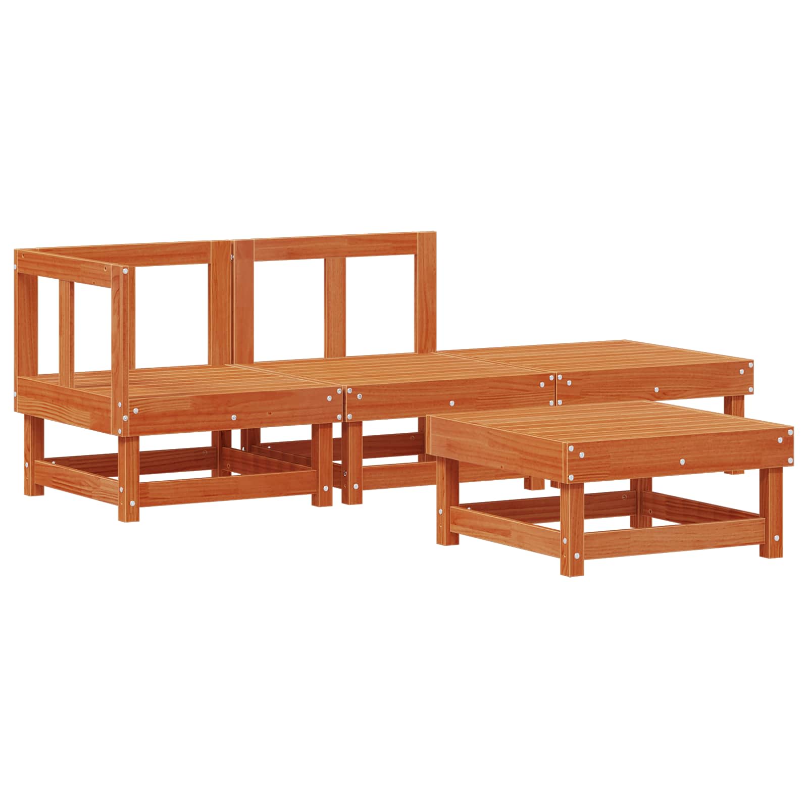 Set lounge namještaja za vrt 4 pcs Voštanosmeđa