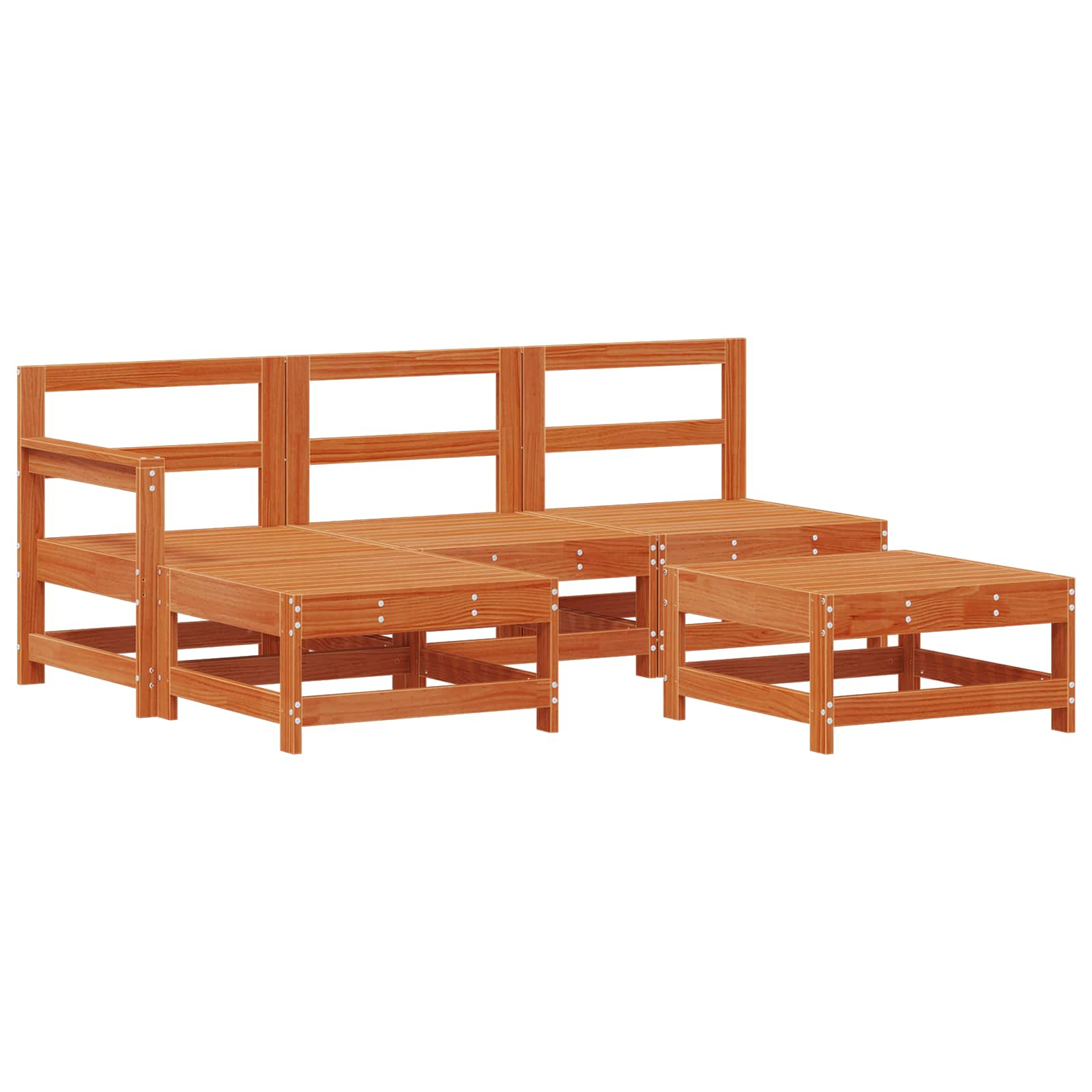 Set lounge namještaja za vrt 5 pcs Voštanosmeđa