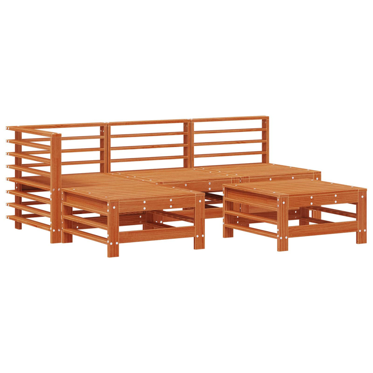 Set lounge namještaja za vrt 5 pcs Voštanosmeđa