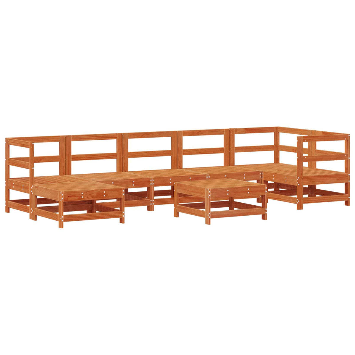 Set lounge namještaja za vrt 8 pcs Voštanosmeđa