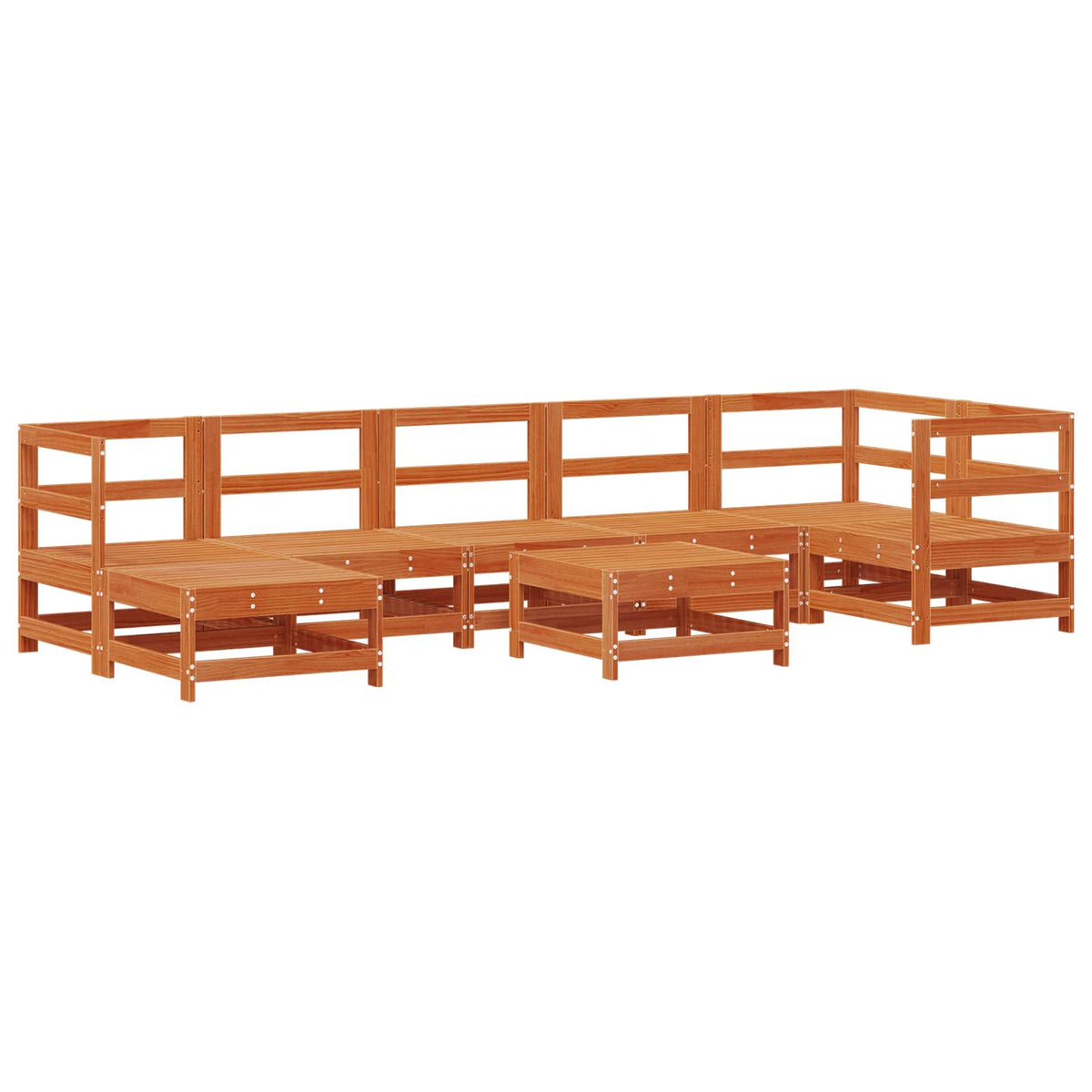 Set lounge namještaja za vrt 8 pcs Voštanosmeđa