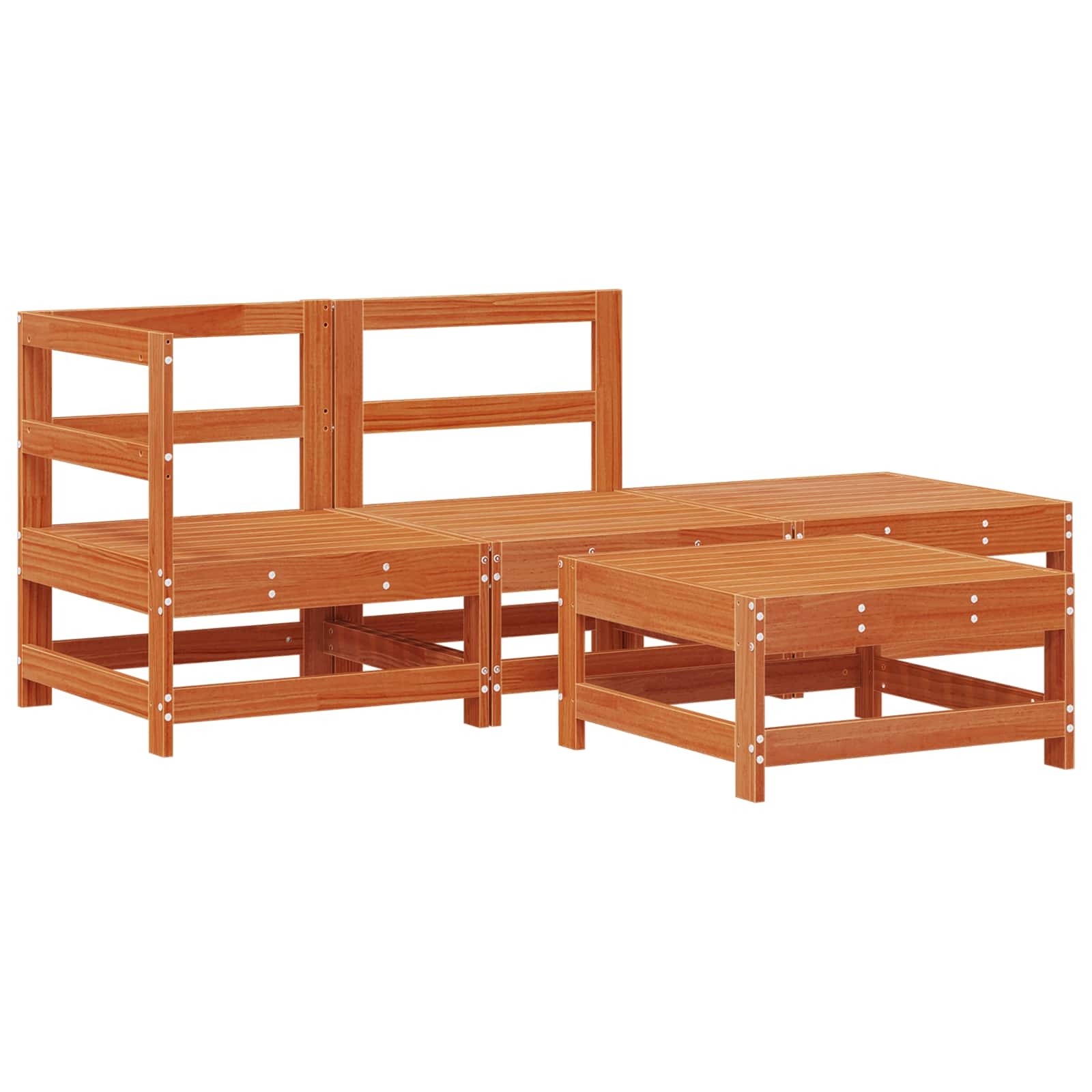 Set lounge namještaja za vrt 4 pcs Voštanosmeđa