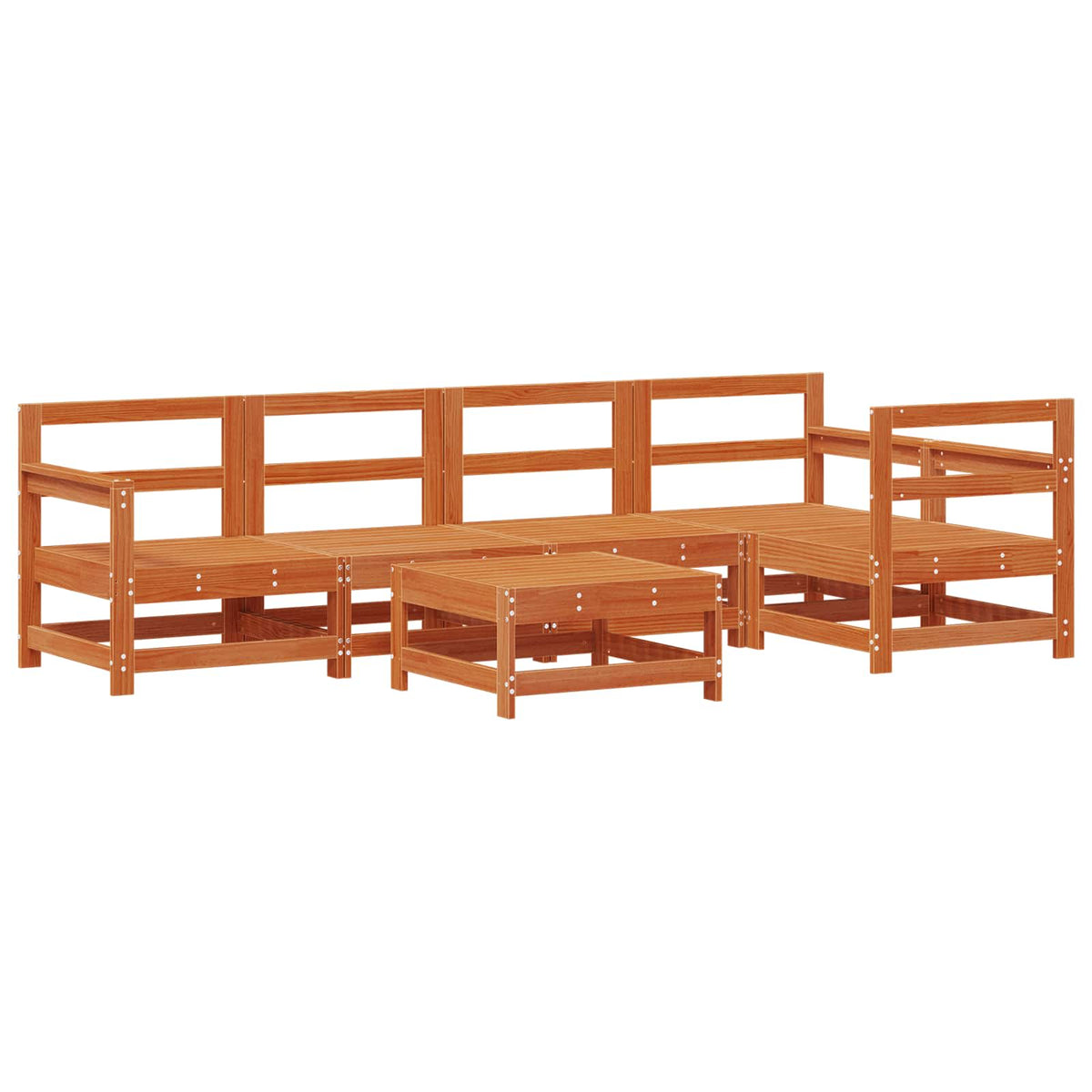 Set lounge namještaja za vrt 6 pcs Voštanosmeđa