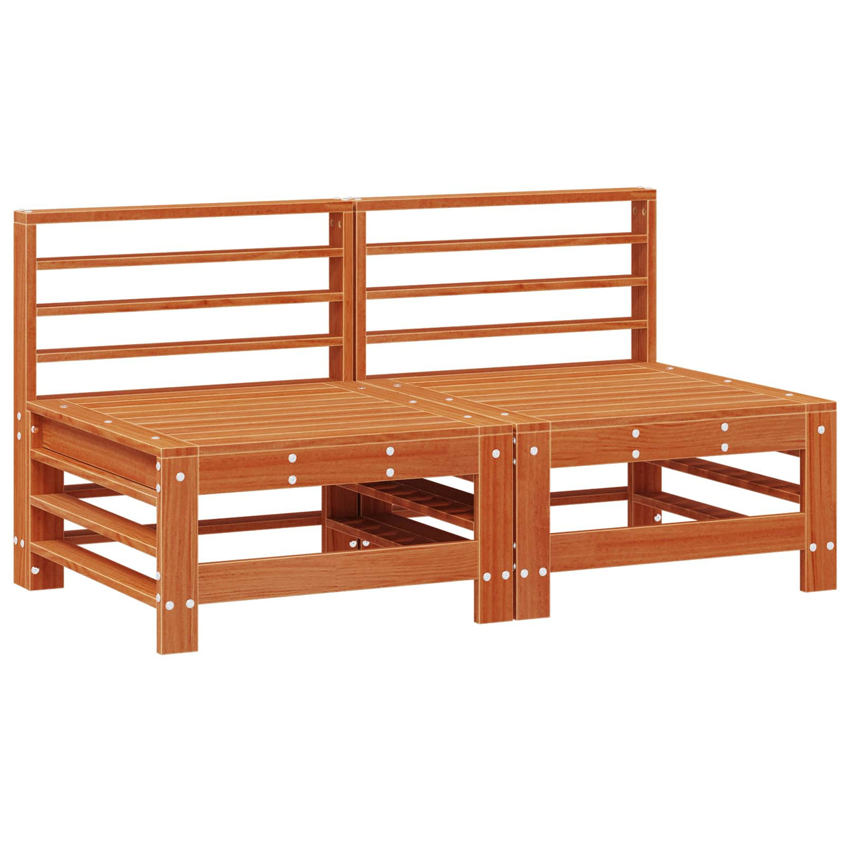 Set lounge namještaja za vrt 7 pcs Vosak Smeđa Masivna borovina