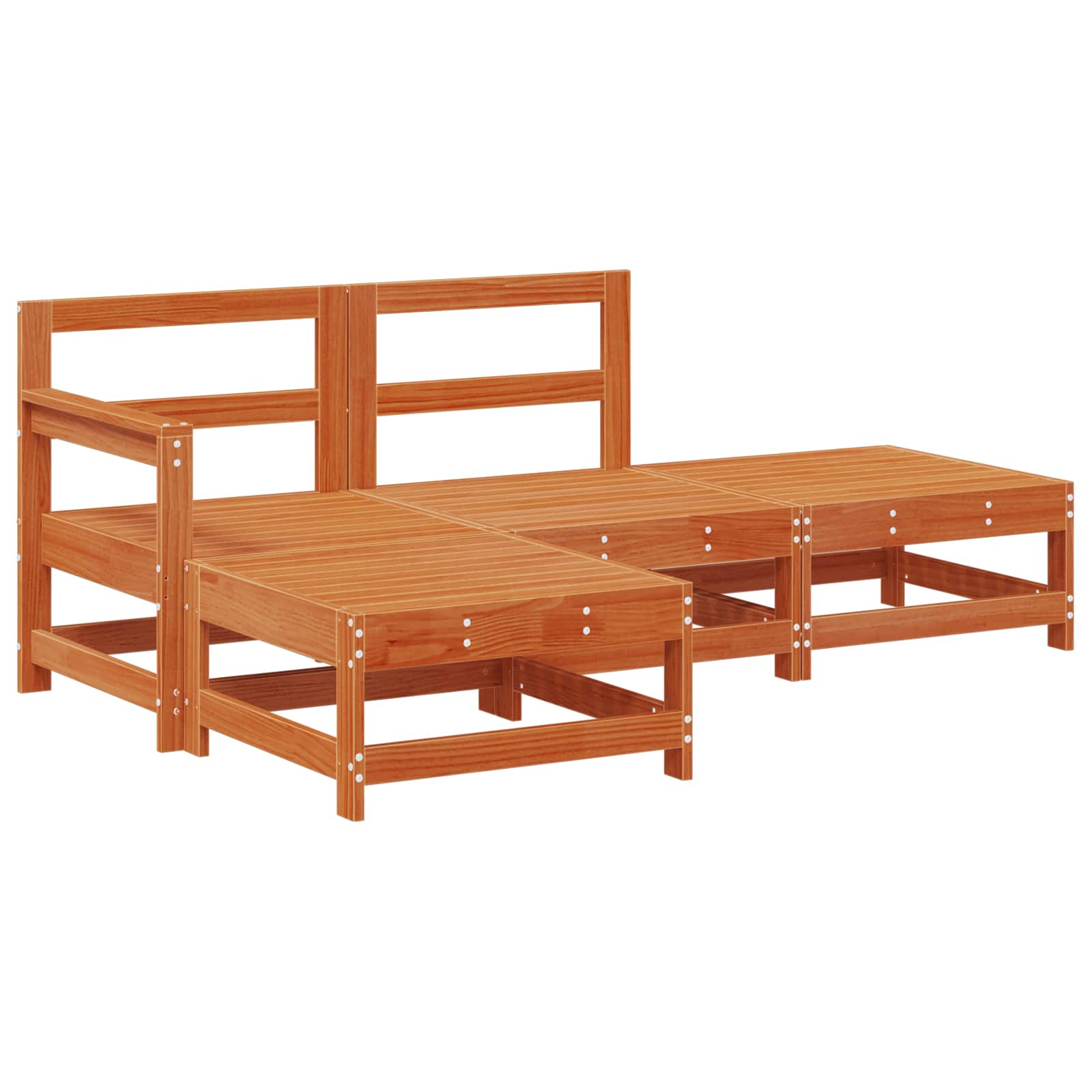 Set lounge namještaja za vrt 4 pcs Voštanosmeđa