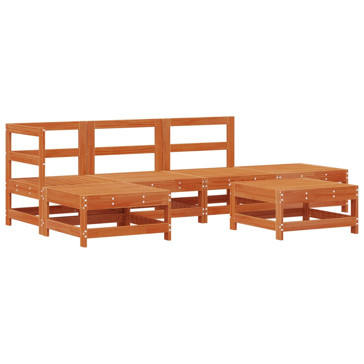 Set lounge namještaja za vrt 5 pcs Bakarno smeđa bor