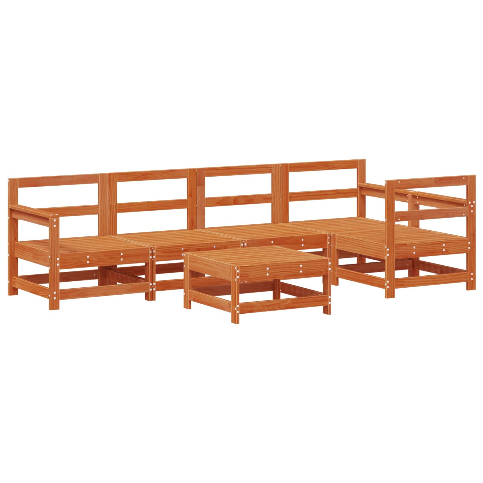 Set lounge namještaja za vrt 6 pcs Voštanosmeđa