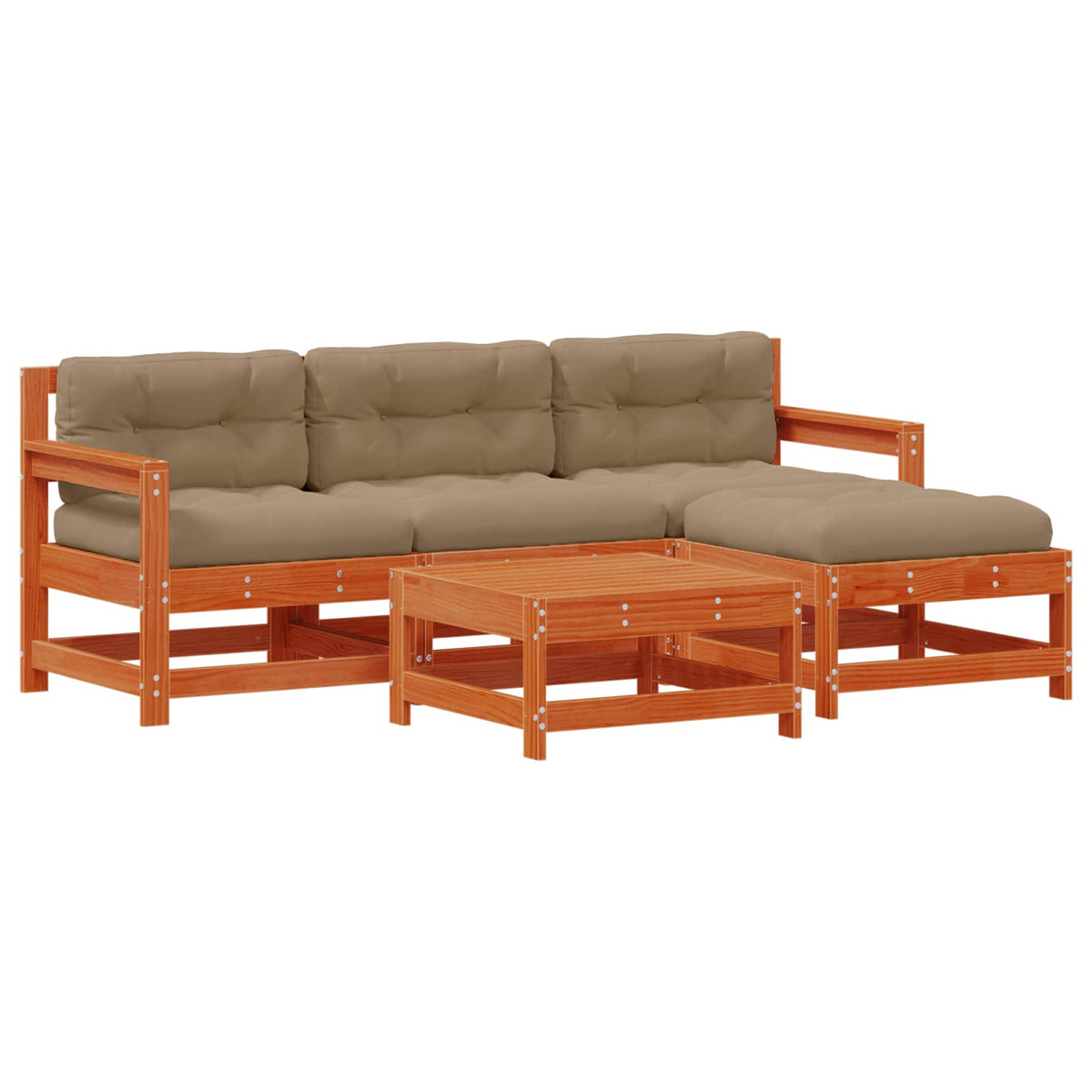 Set lounge namještaja za vrt 5 pcs Bakarno smeđa bor