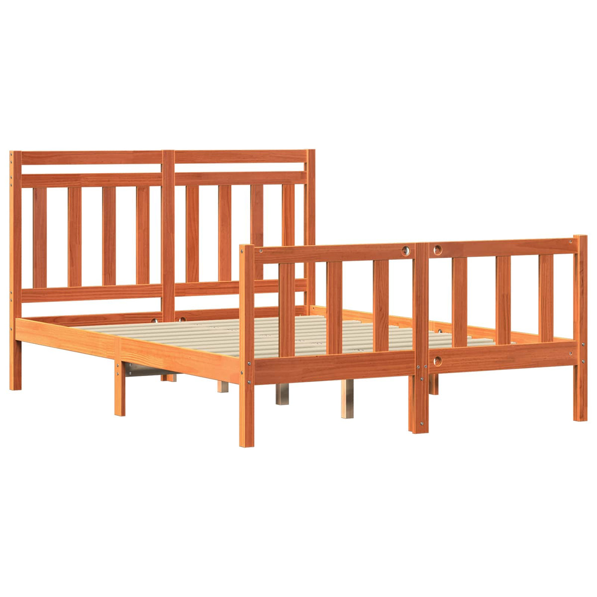 Krevetna konstrukcija 2 pcs Vosak smeđa 205,5 x 145,5 x 100 cm