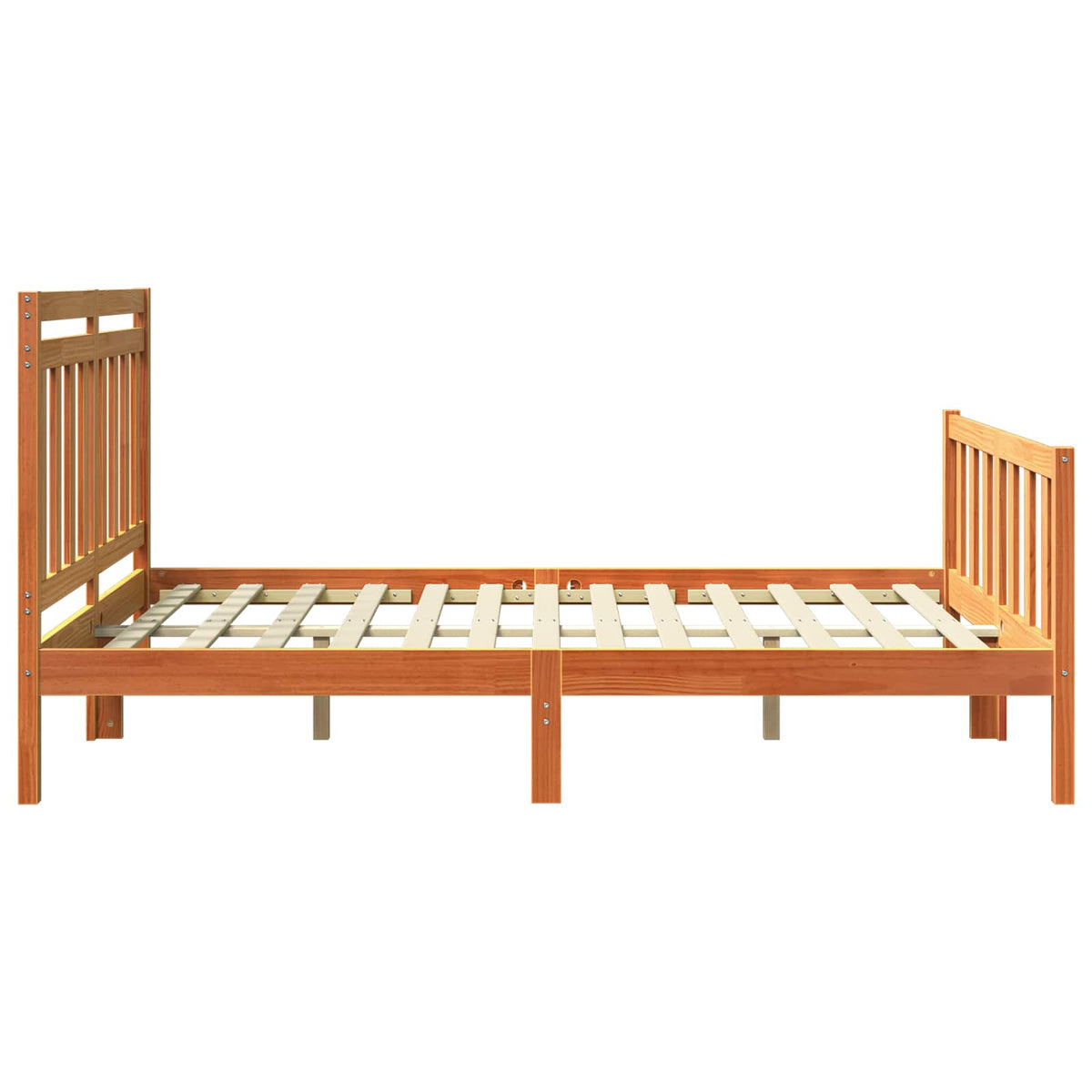 Krevetna konstrukcija 2 pcs Vosak smeđa 205,5 x 145,5 x 100 cm
