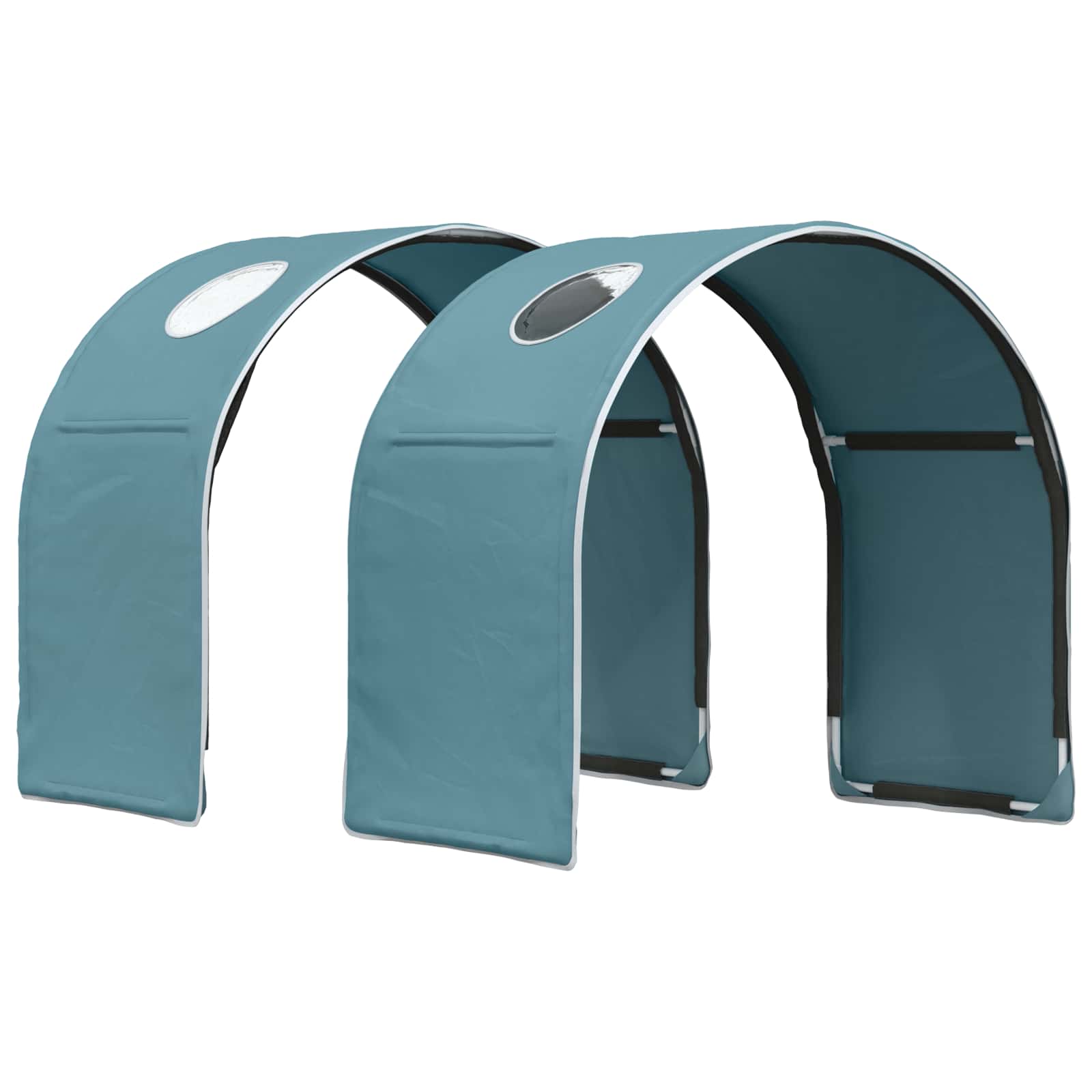 Tunis za krevet 2 pcs Svijetloplava 211 x 52,5 x 2 cm Poliester