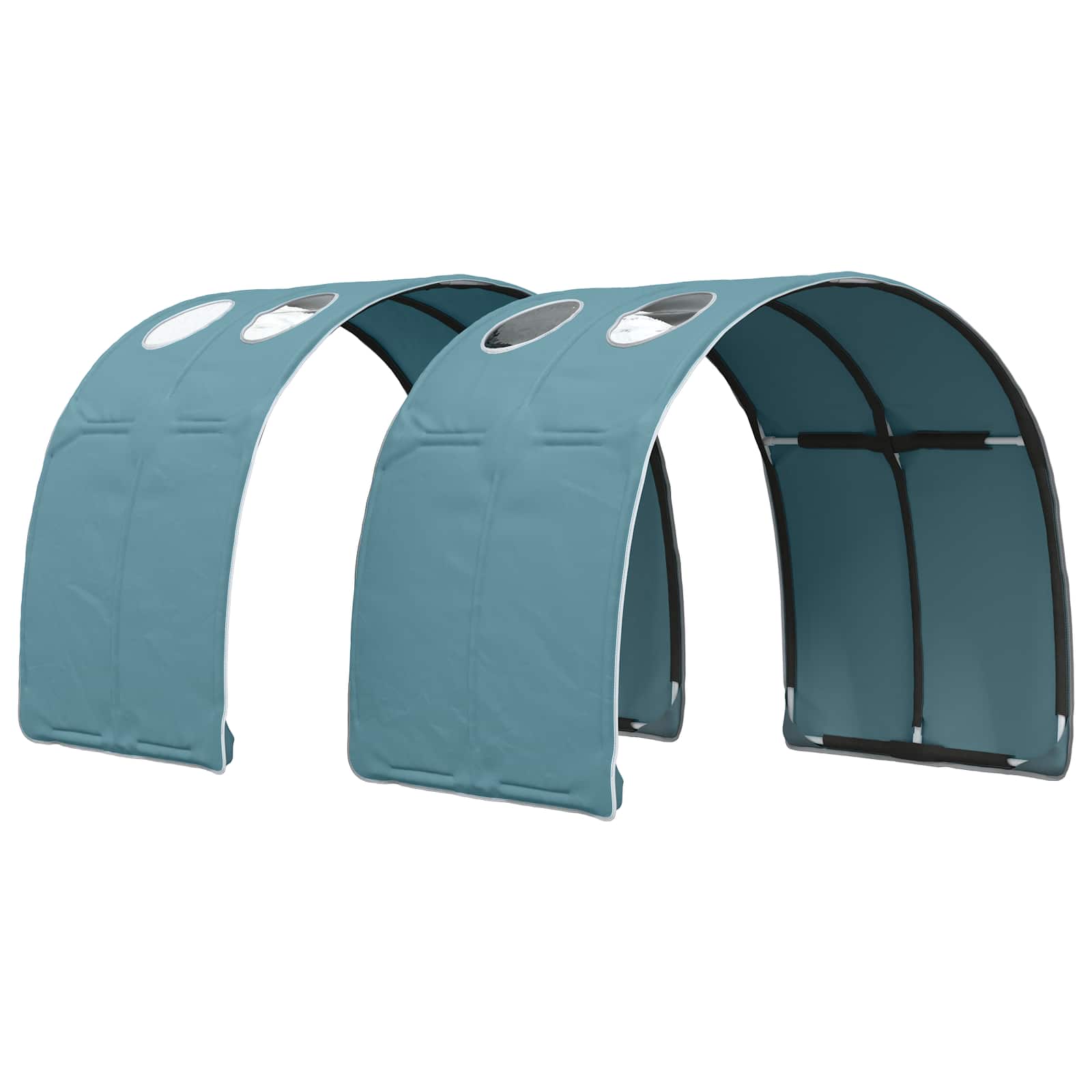 Tunis za krevet 2 pcs Svjetloplava 211 x 67.5 x 2 cm Poliester