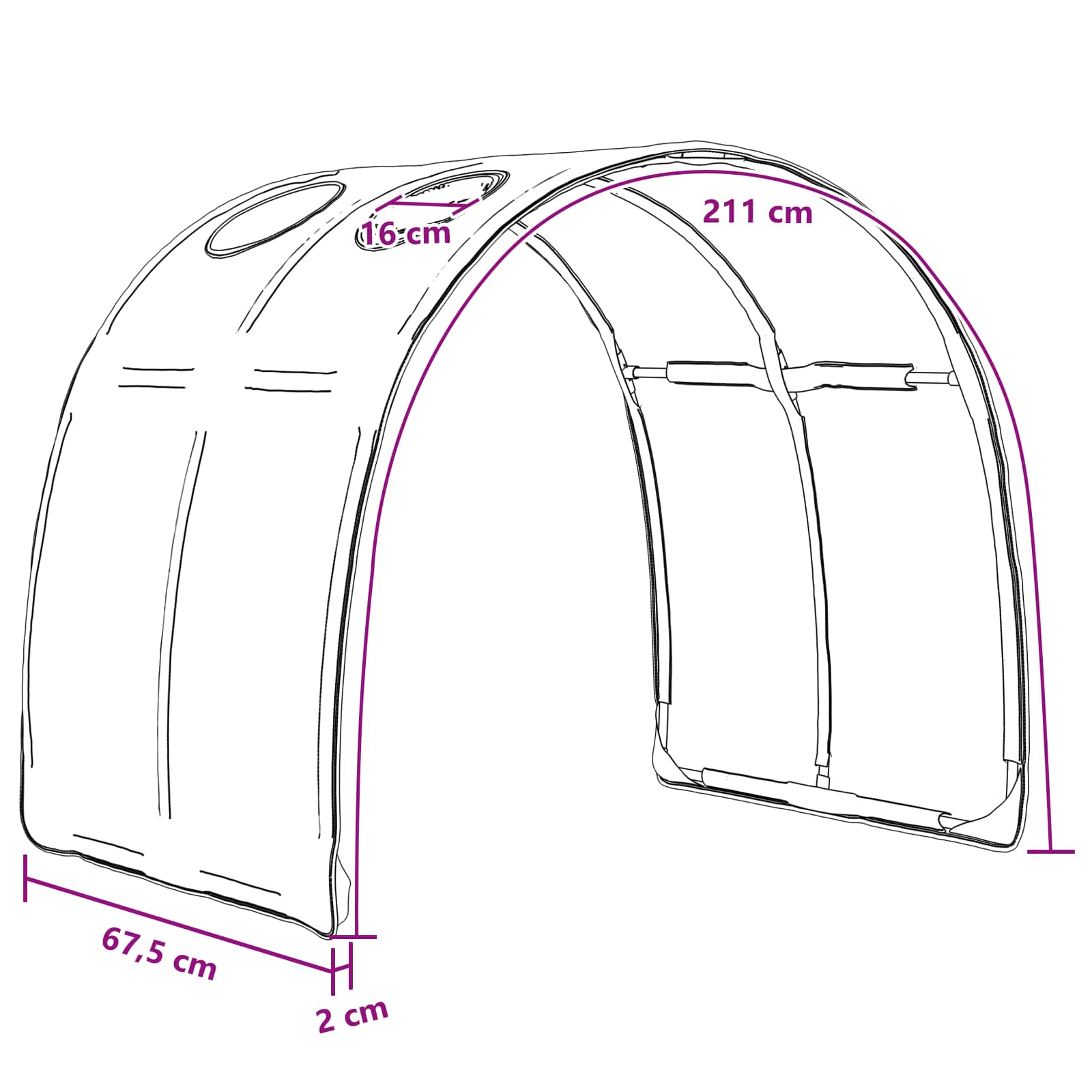 Tunis za krevet 2 pcs Ružičasta 211 x 67.5 x 2 cm Poliester