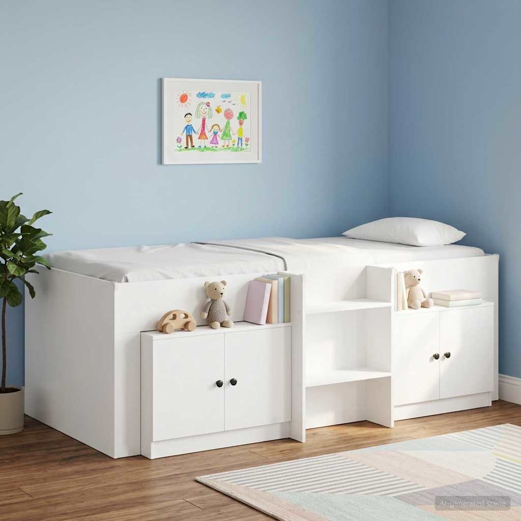 Ormarić za krevet s pohranom 2 pcs Bijela 66 x 35 x 48 cm