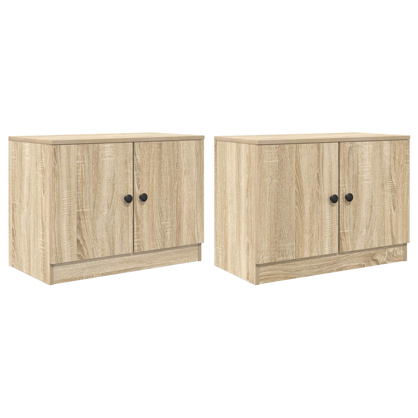 Ormarić za krevet s pohranom 2 pcs Hrast sonoma 66 x 35 x 48 cm