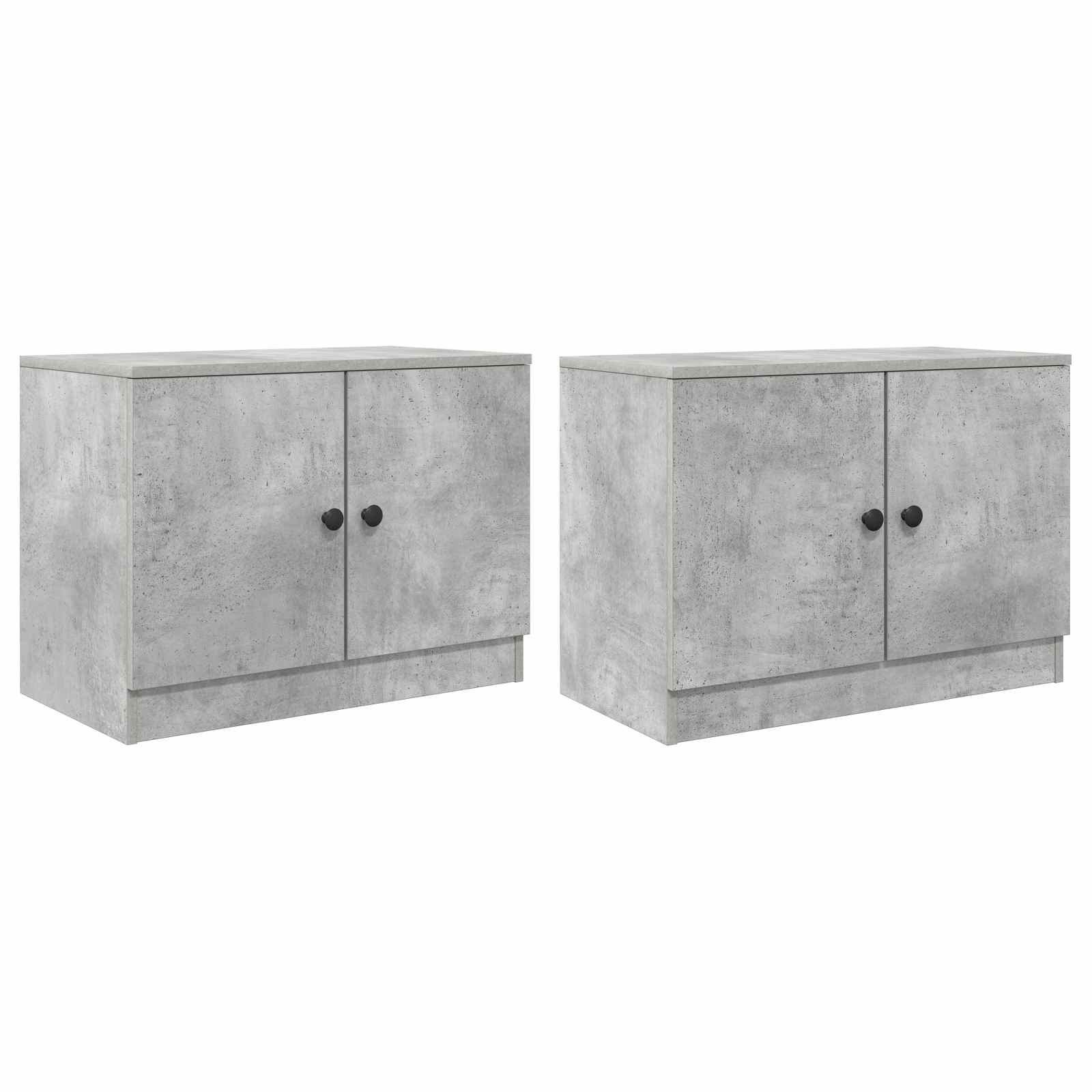 Ormarić za krevet s vratima 2 pcs Betonska siva 66 x 35 x 48 cm