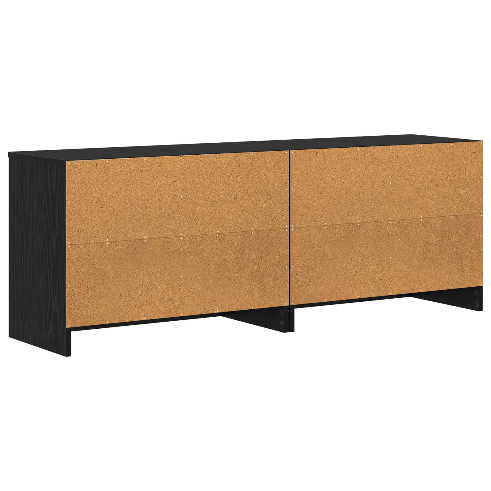 Ormarić za krevet s policom 2 pcs Crni hrast 66 x 33 x 48 cm