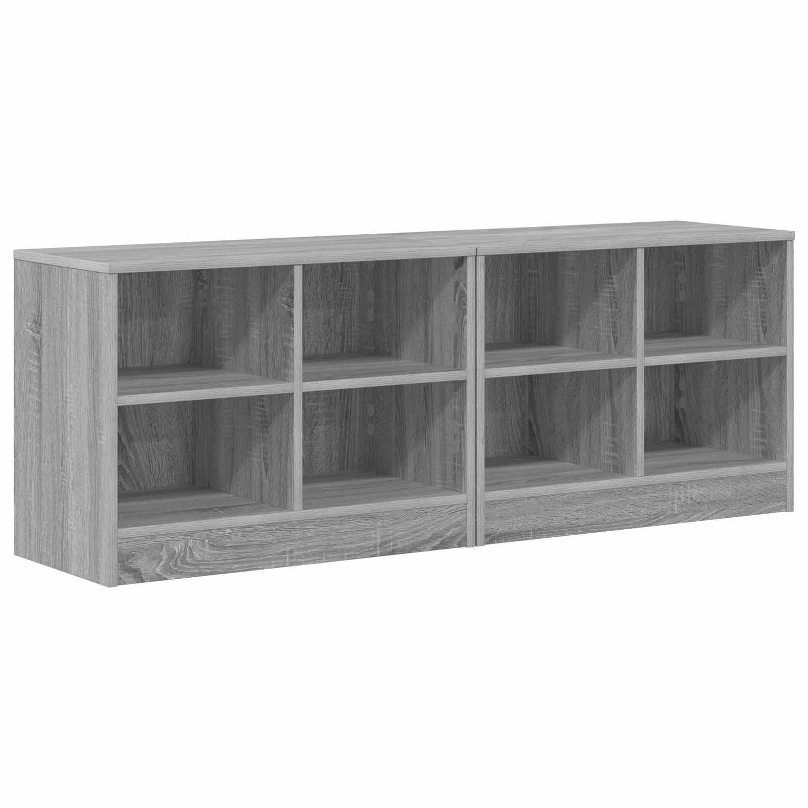 Ormarić za krevet s policom 2 pcs Siva Sonoma 66 x 33 x 48 cm