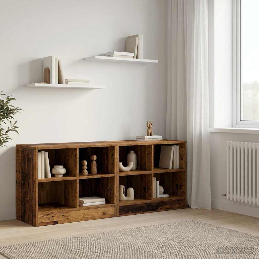 Ormarić za krevet s policom 2 pcs Staro drvo 66 x 33 x 48 cm