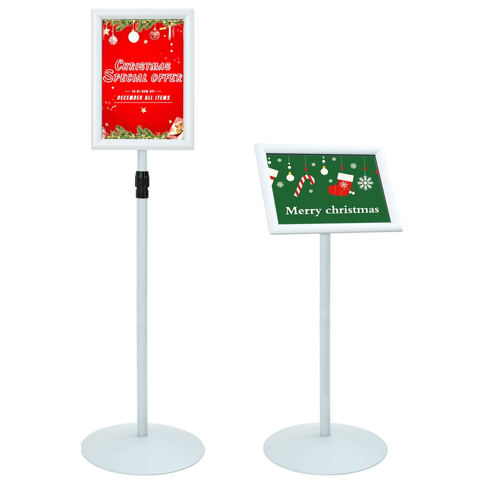 Postolje za poster Srebrno 33 x 33 x 123 cm PVC i čelik