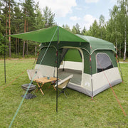 Obiteljski šator s krovom Zelena 320 x 210 x 180 cm Poliester