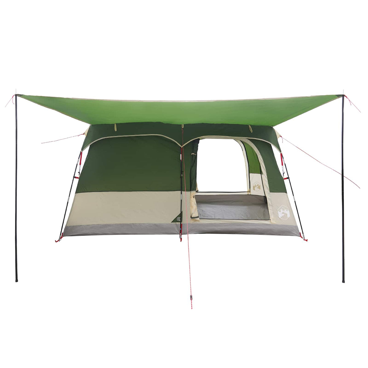 Obiteljski šator s krovom Zelena 320 x 210 x 180 cm Poliester