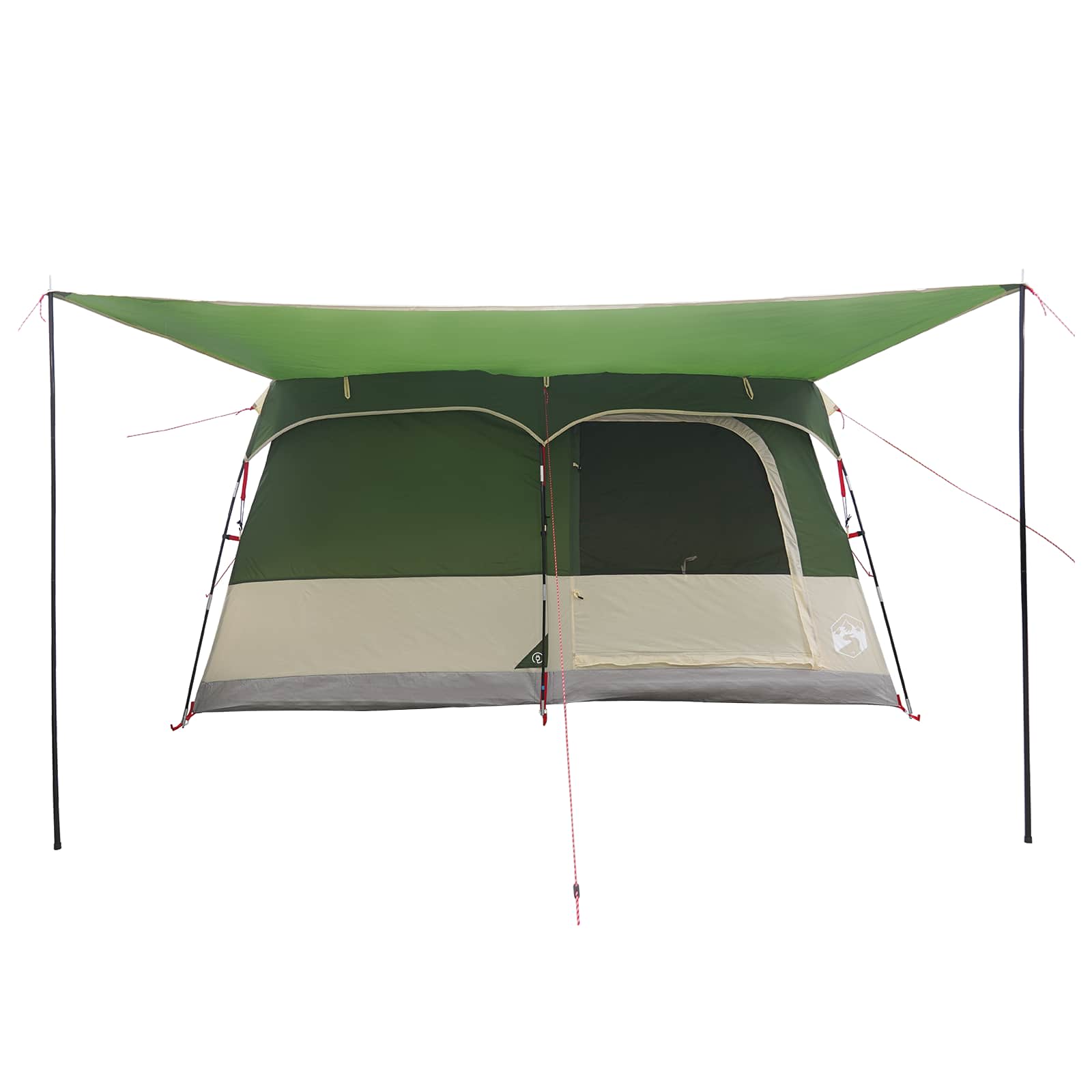 Obiteljski šator s krovom Zelena 320 x 210 x 180 cm Poliester