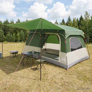 Obiteljski šator s krovom Zelena 380 x 260 x 190 cm Poliester