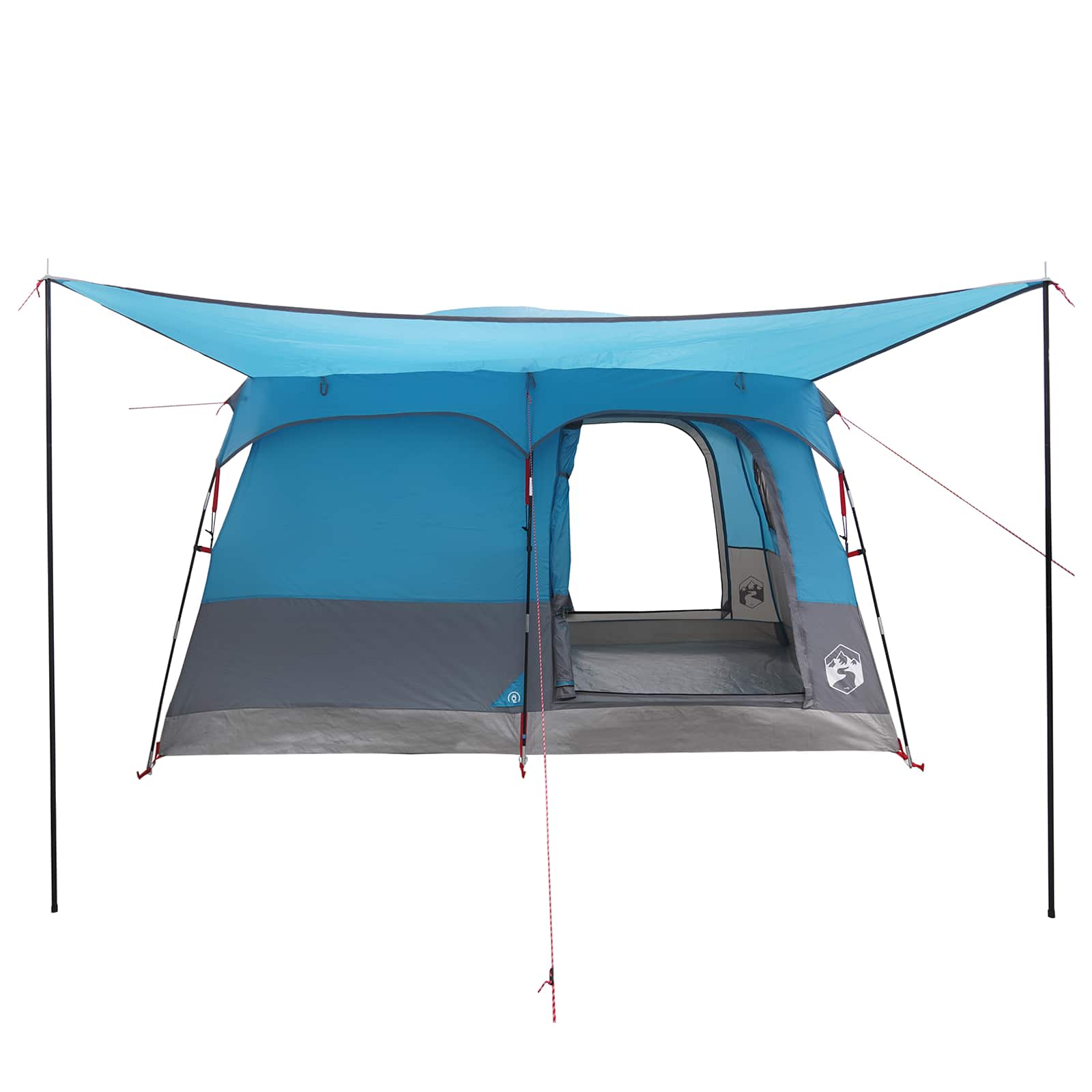 Obiteljski šator s krovom Plava 380 x 260 x 190 cm Poliester