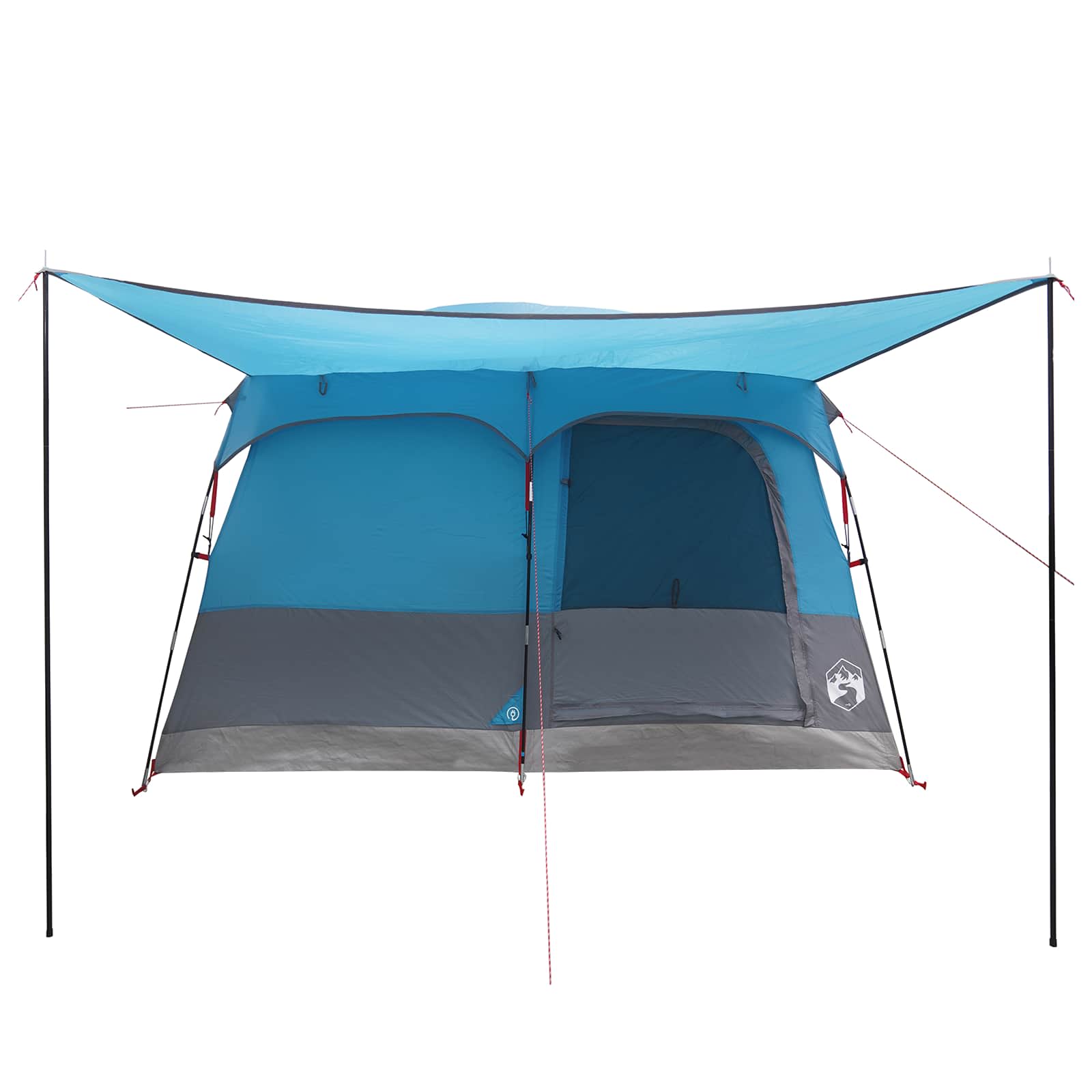 Obiteljski šator s krovom Plava 380 x 260 x 190 cm Poliester