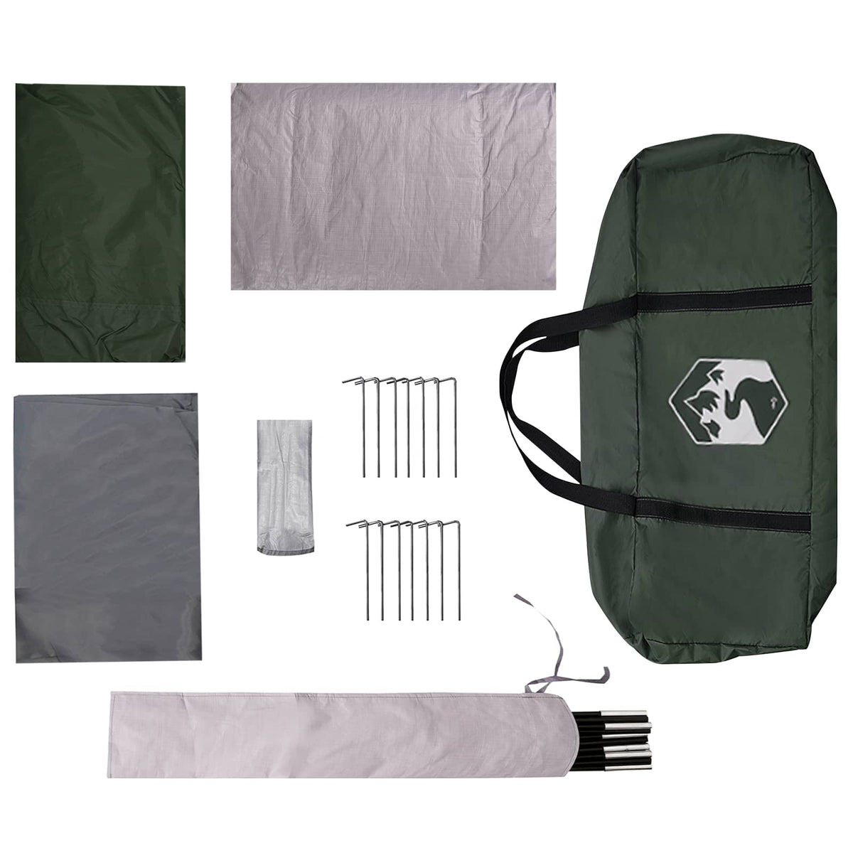 Obiteljski šator Maslinasto zelena 380 x 260 x 190 cm Poliester