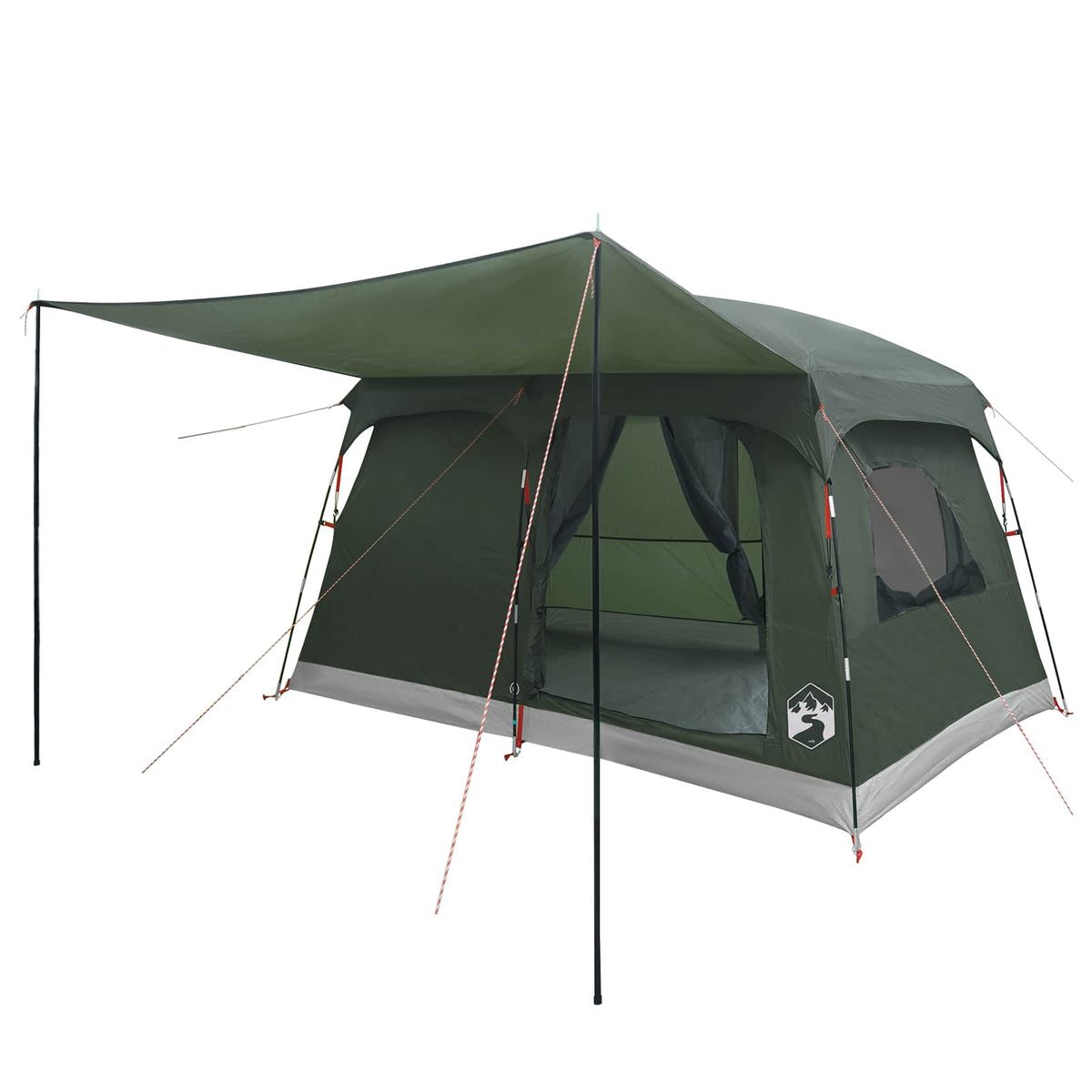 Obiteljski šator Maslinasto zelena 380 x 260 x 190 cm Poliester