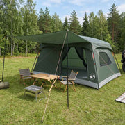Obiteljski šator s krovom Maslinasto zelena 420 x 305 x 200 cm