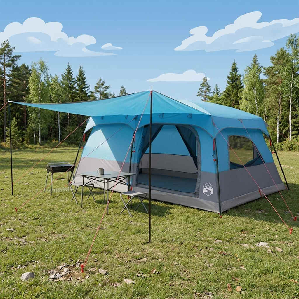 Obiteljski šator Plava 500 x 400 x 230 cm Poliester i čelik